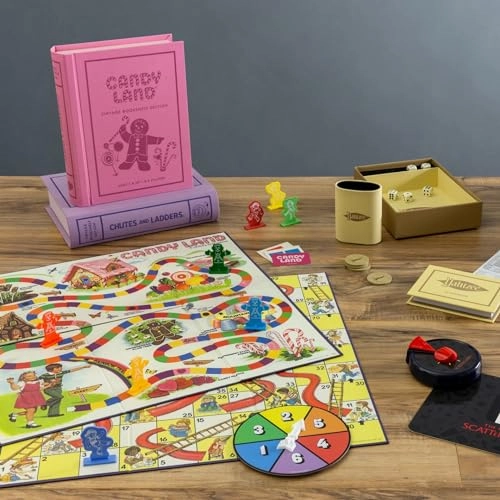 Scrabble + Monopoly + Clue + Boggle + Yahtzee + Catch Phrase + Scattergories + Chess + Sorry! + Candy Land + Chutes and Ladders + Mystery Date + The Game of Life + Taboo + Connect Four