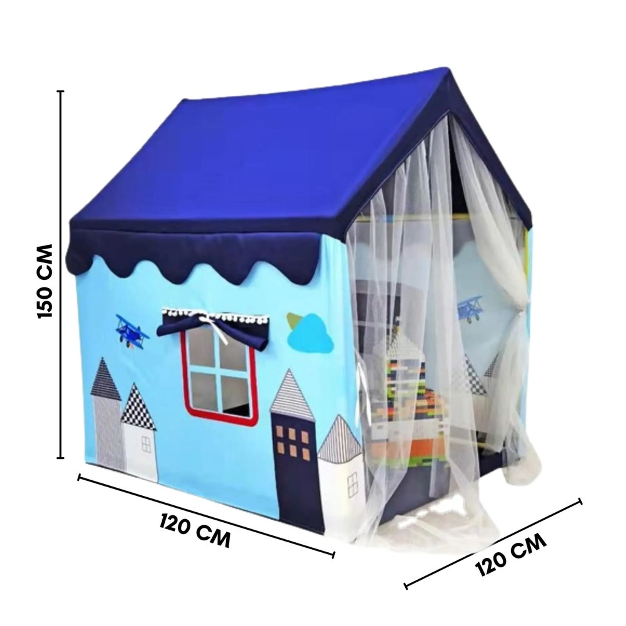 Kids Play Tent House With Curtains