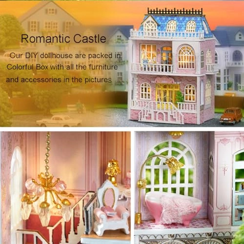 Miniature Wooden Dollhouse Furniture Kit - Creative Room 1:24