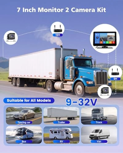 Car Rear View Camera + Digital Monitor - Night vision Wired 1080P