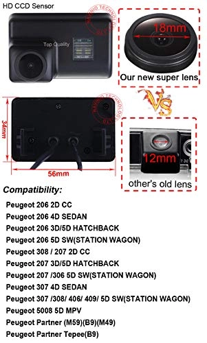 HD Color CCD Waterproof Vehicle Car Rear View Backup Camera - RCA 1280*720 Pixels