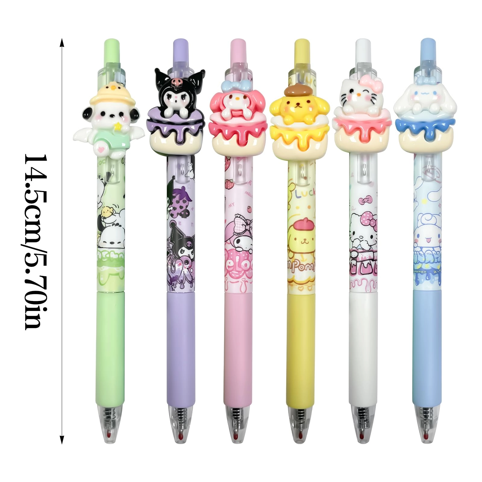 Sanri Pens - 6 black gel pens 0_5mm
