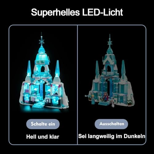 LED Light Set for Elsa's Ice Palace 43244 - USB Battery Box Copper