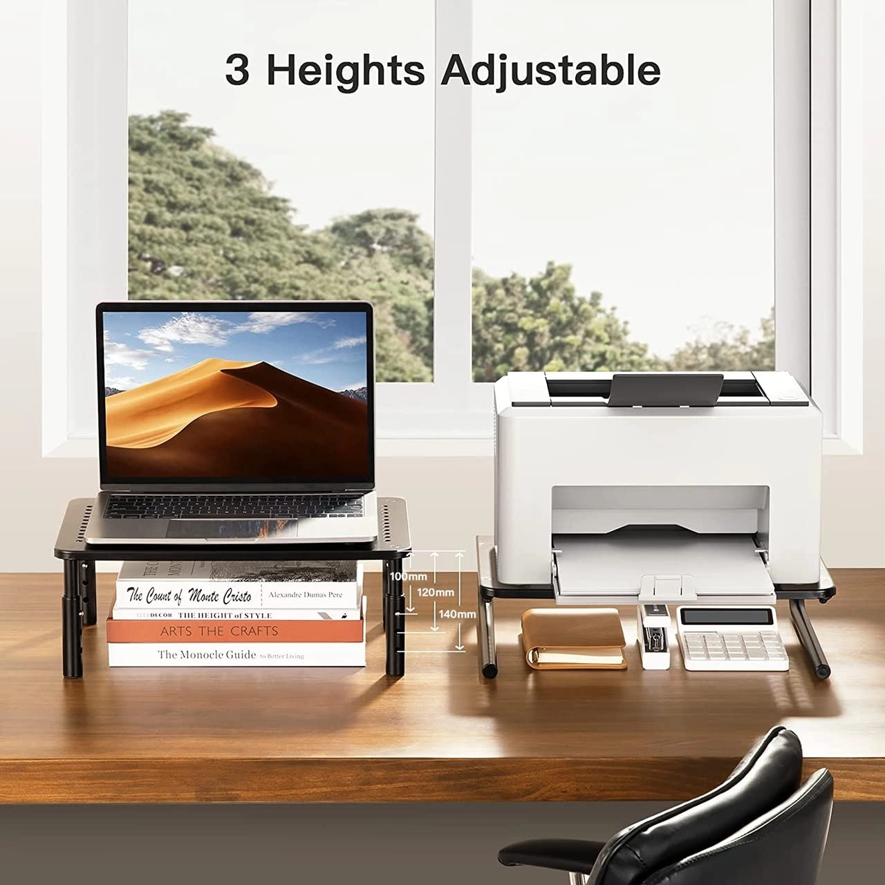 Monitor Stand - Height Adjustable 2 Monitors Pack
