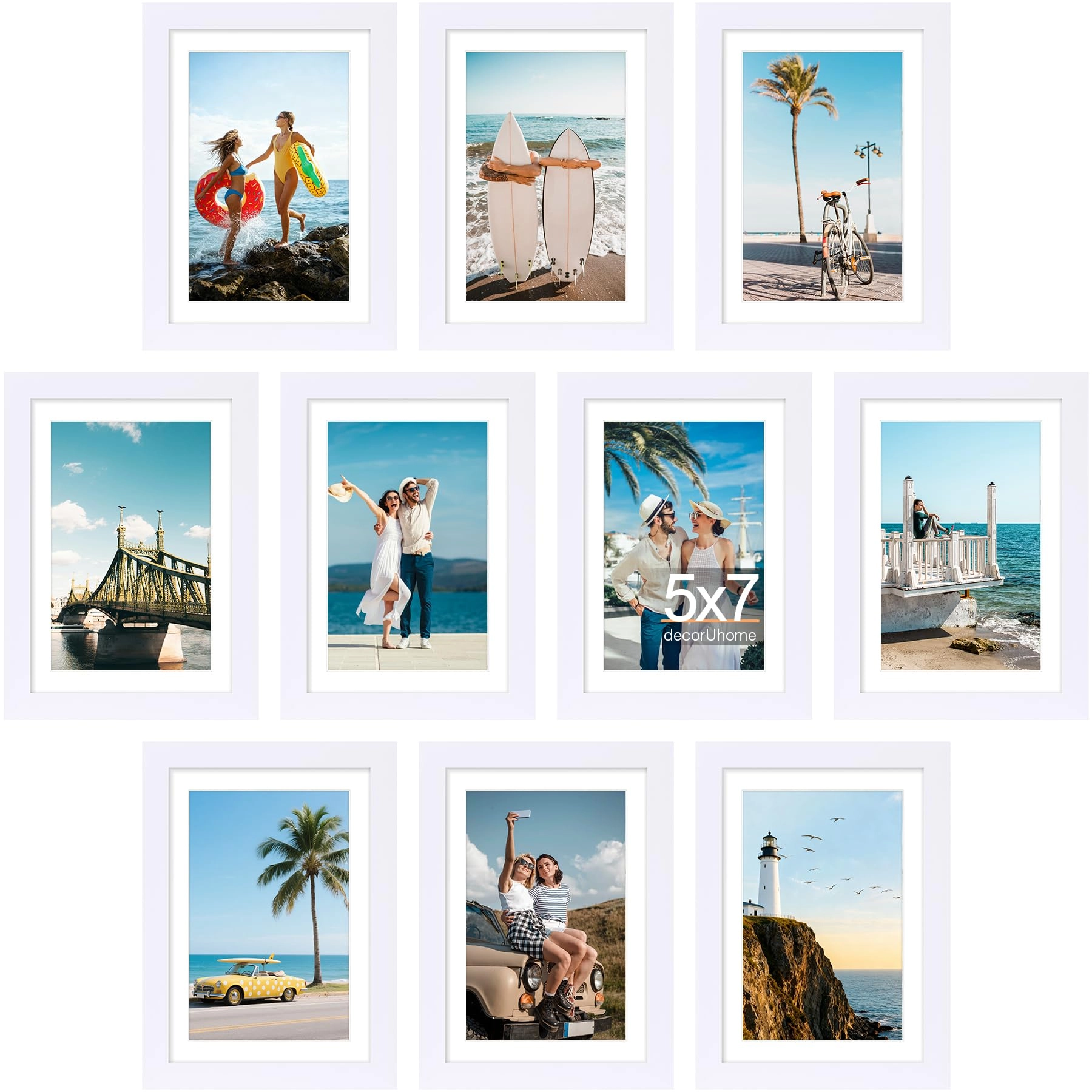 decoruhome Picture Frames Collage - 8x10 5x7 4x6