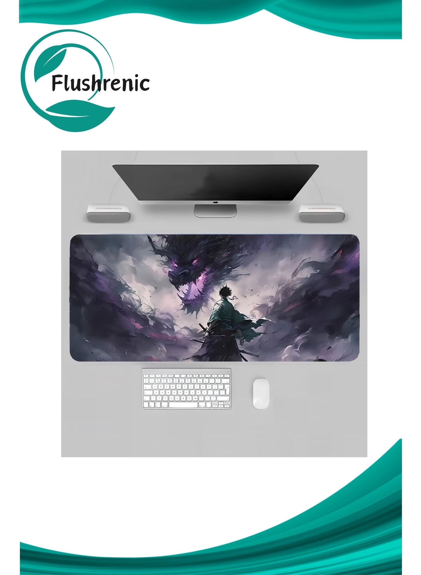 Flushrenic Large Rubber Gaming Mouse Pad