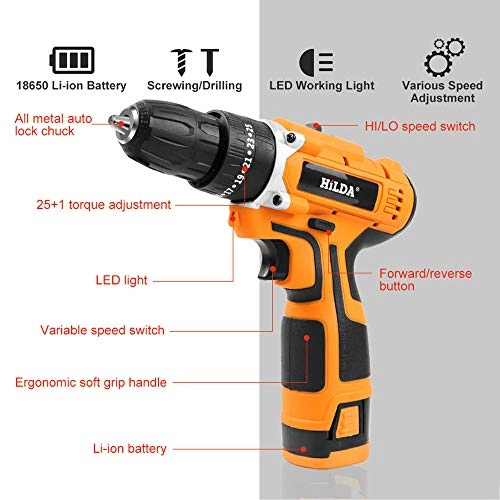 Cordless Drill - 16.8V + Cordless Screwdriver Set