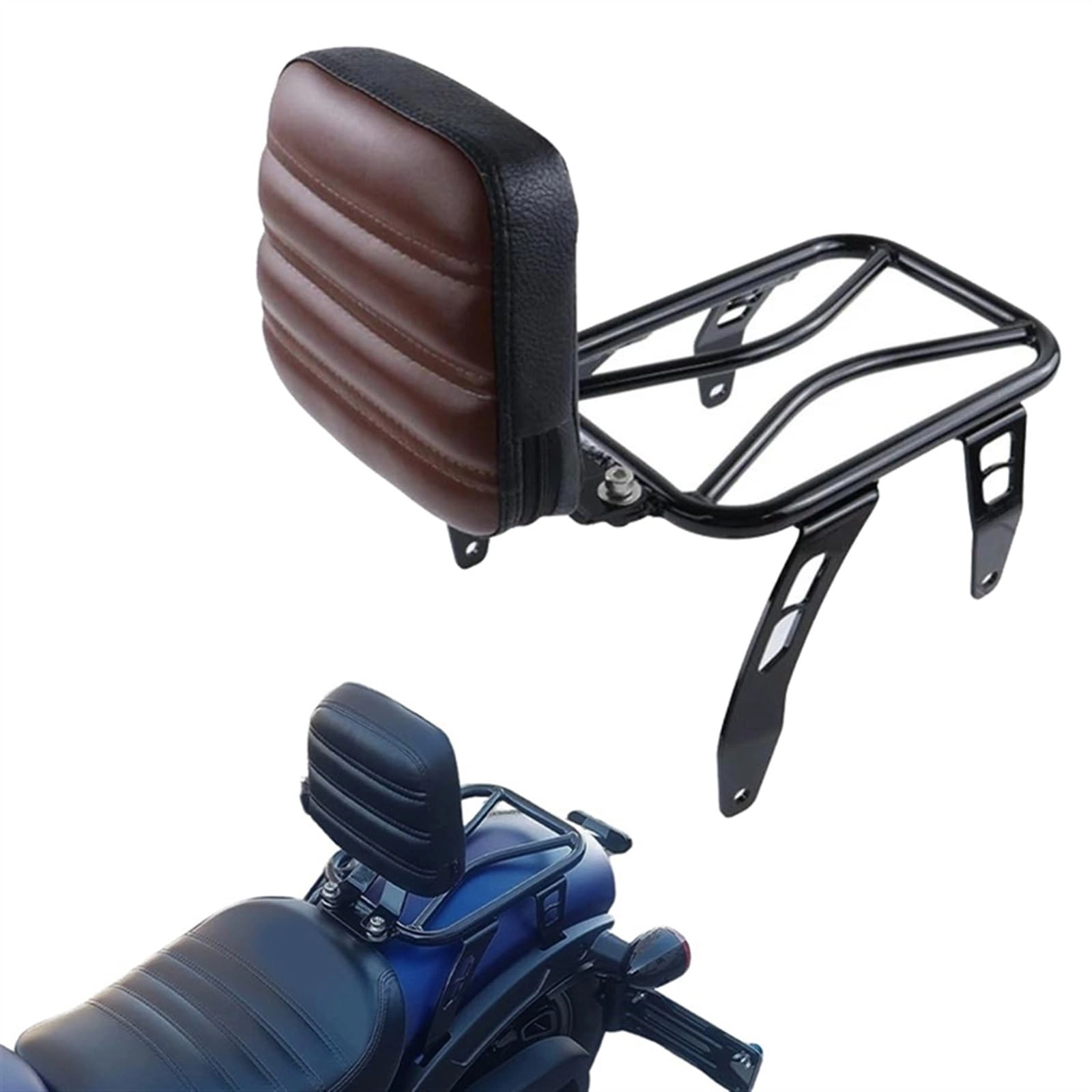Single Seat with Luggage Rack and Pilot Backrest - Indian Scout Bobber 2018 2019 2020