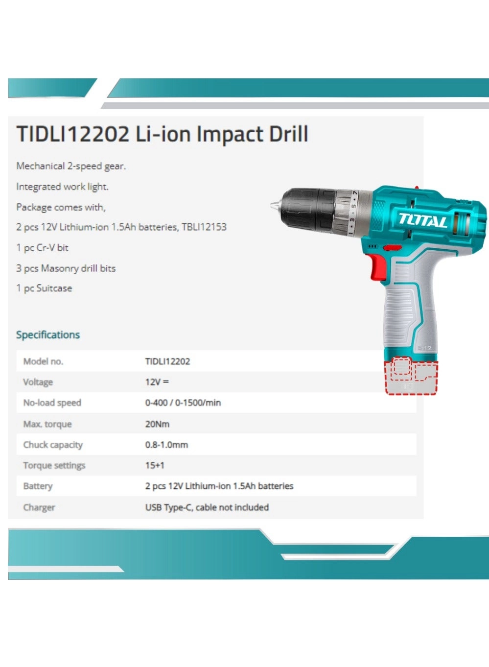 TIDLI12202 - 1.5 Ampere-hour