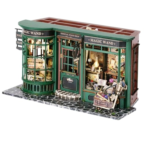 DIY Miniature Dollhouse Kit - Green Wood