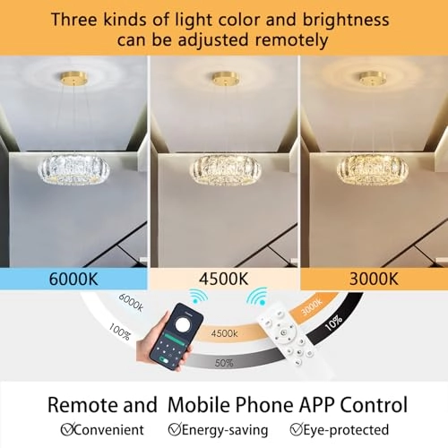 LED Ring Chandelier - min 3.9" to max 78"