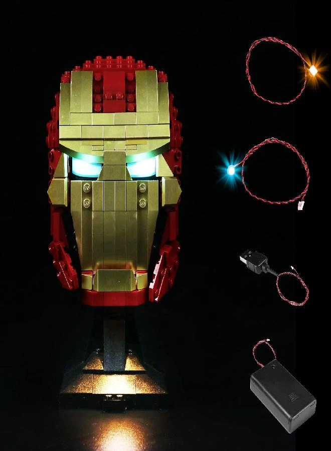 Light Kit for LEGO Iron Man Helmet 76165 - Avengers Super Heroes Iron Man Helmet 5V