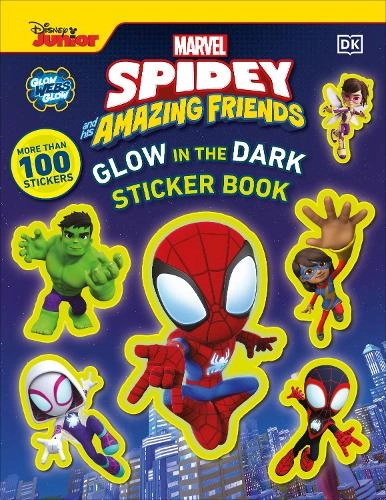 DK Spidey And His Amazing Friends Sticker Book Glow In The Dark 100 pcs