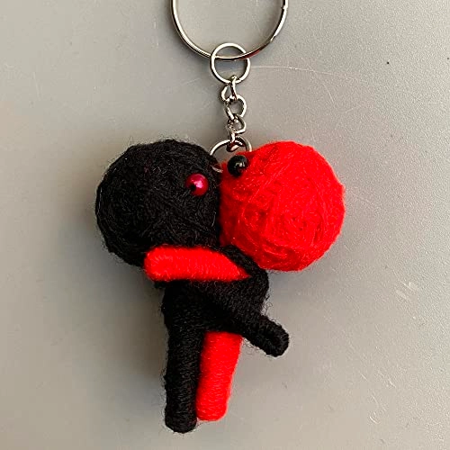 Lovers Voodoo String Doll Keychain - 7cm Handmade