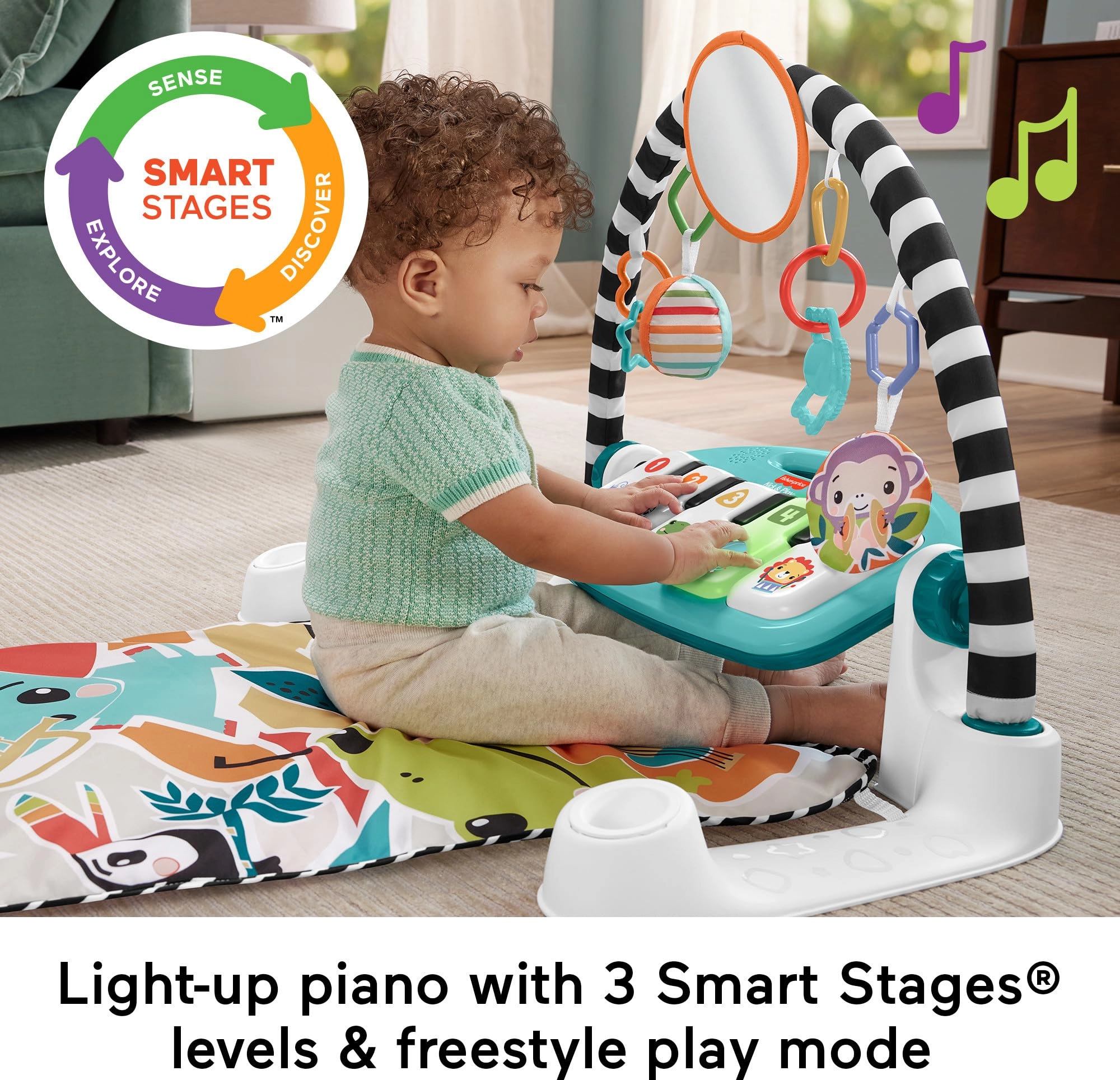 Glow & Grow Kick And Play Piano Gym - Multicolor