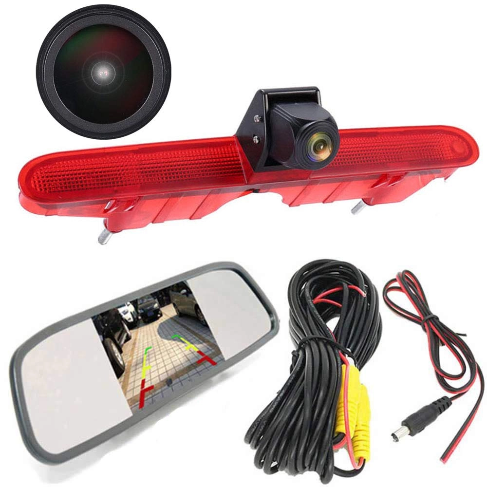 Brake Light Reversing Camera + Rear View Mirror Monitor - Night vision 628 x 586 pixels