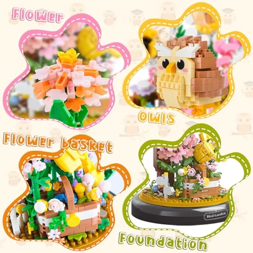 Owl Flower Building Blocks - Owl 1123pcs