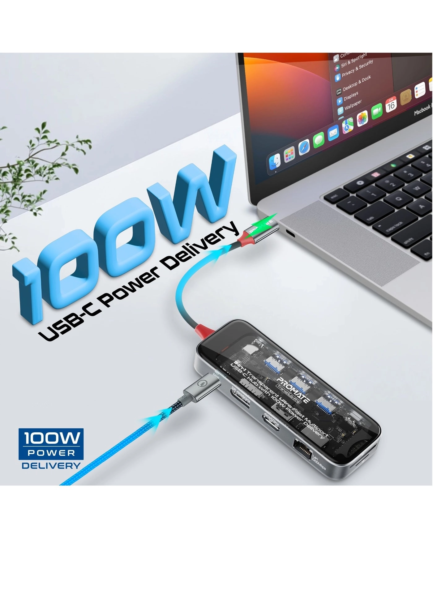 TransHub-Pro - 11-in-1 100W 1000Mbps