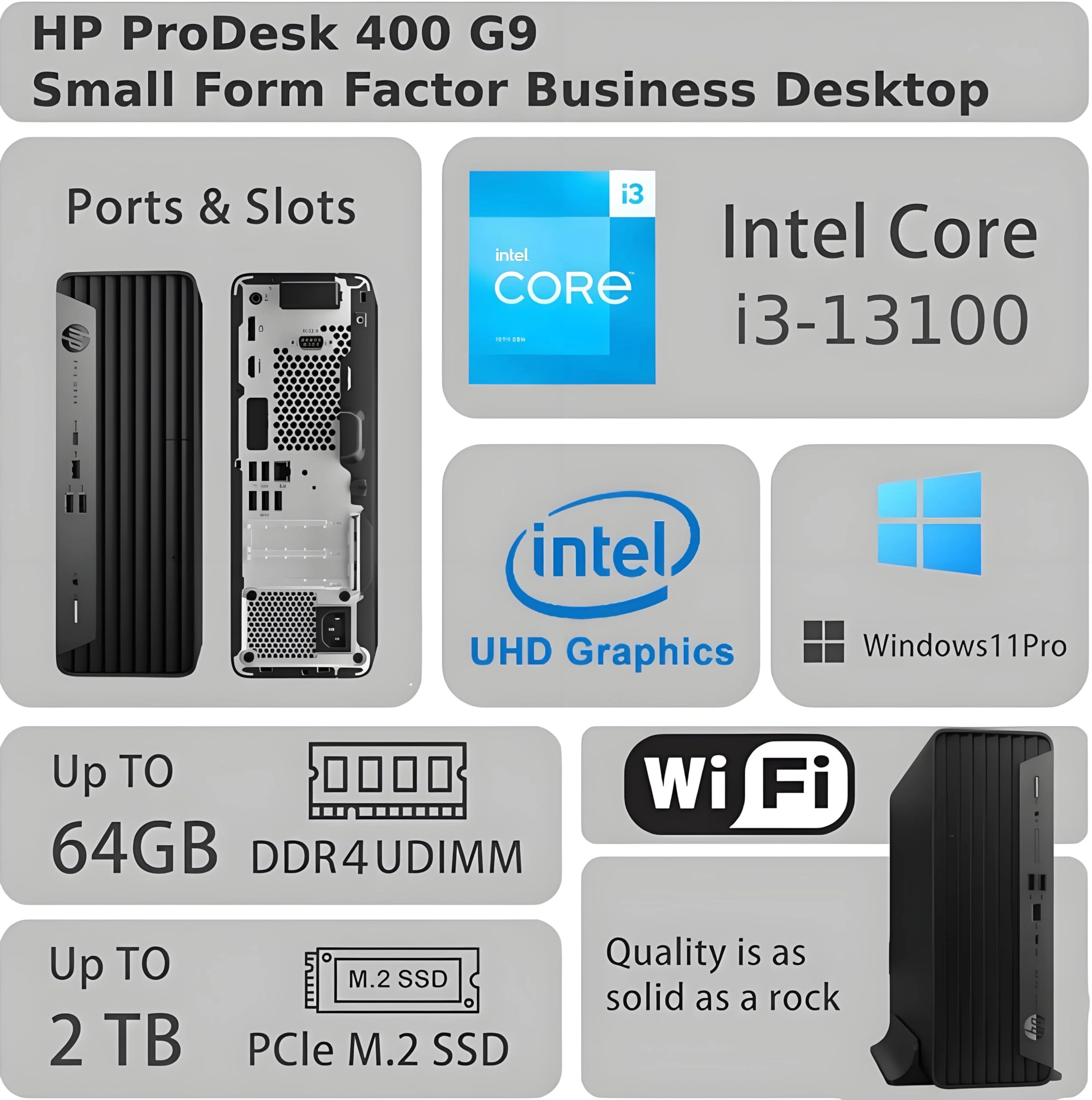 ProDesk 400 G9 - 64GB 1TB i3-13100