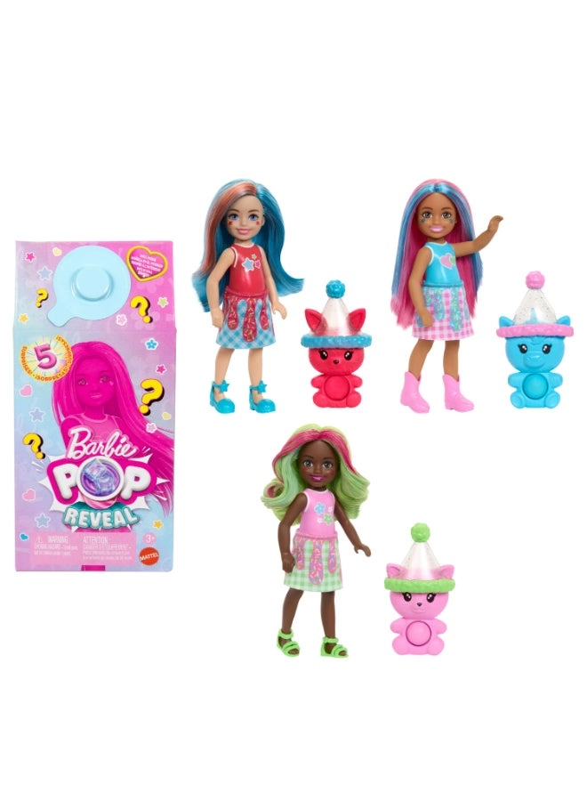 Barbie Pop Reveal Chelsea - 5 Surprises Scented Colour Changing Ages 3+