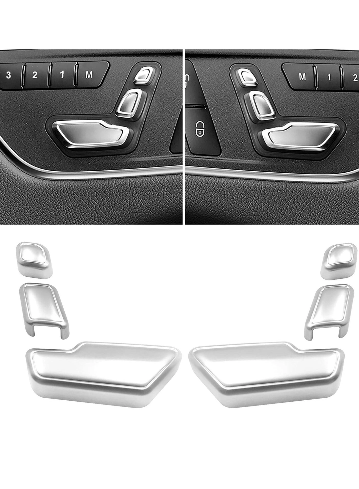 Y&D Door Seat Adjust Button Cover - Mercedes Benz B-Class W246 / C-Class W204 E-Class W212 ML W166 CLA W117 GLK X204 GL X166 CLS W218