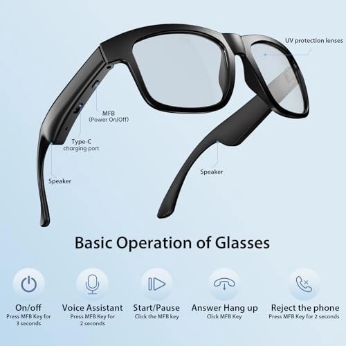 Bluetooth Glasses - Polarized UV400 Speakers