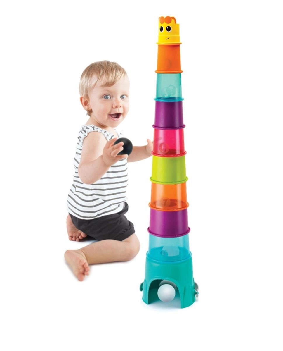 B kids Giraffe Giant Stack N Drop - 12 months+
