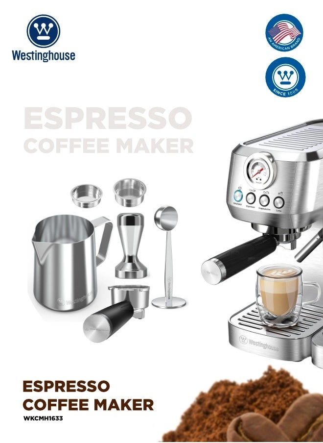 Westinghouse Espresso Coffee Maker & Milk 20-Bar WKCMH1633