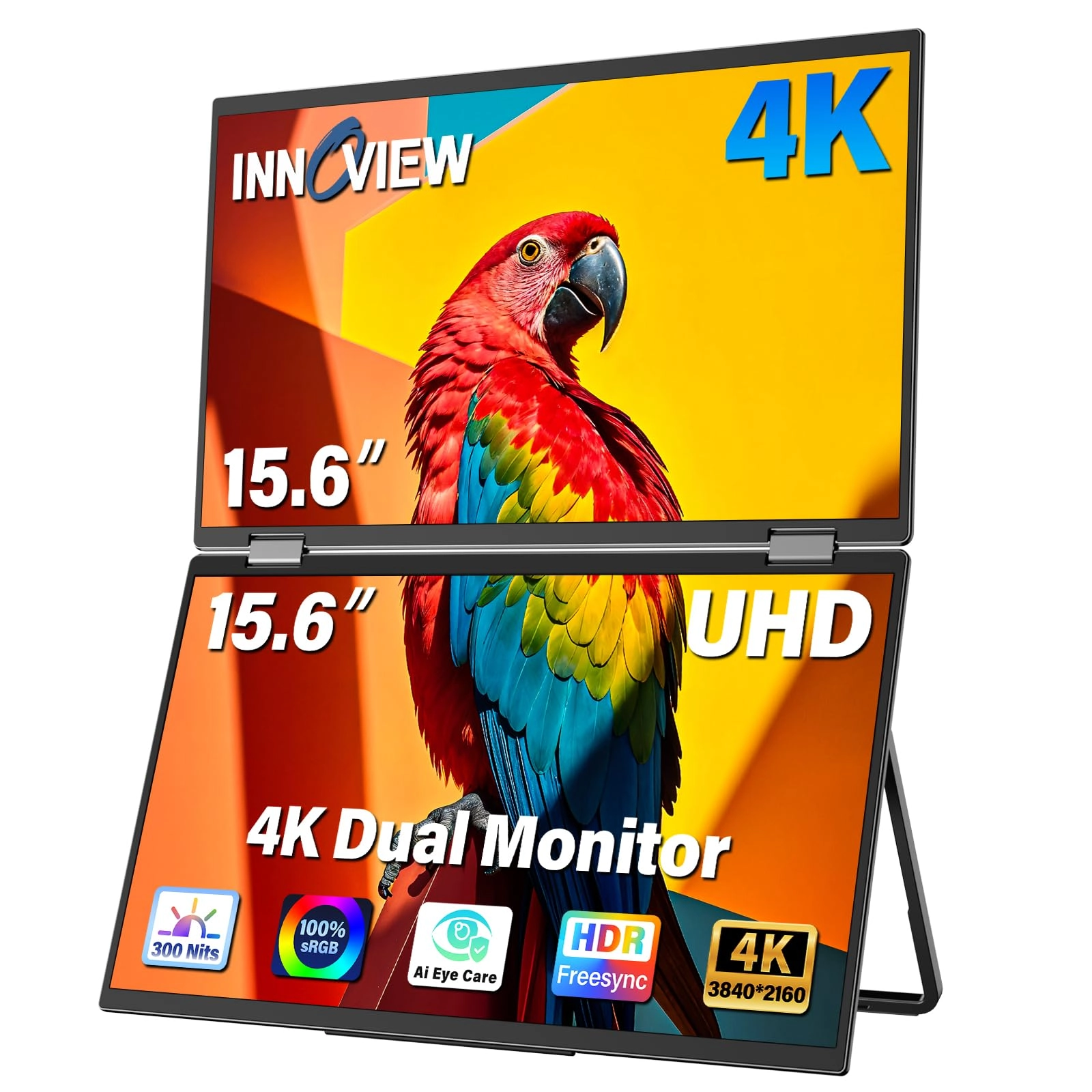 InnoView Dual Portable Monitor - PM109 15.6 Inches 3840x2160