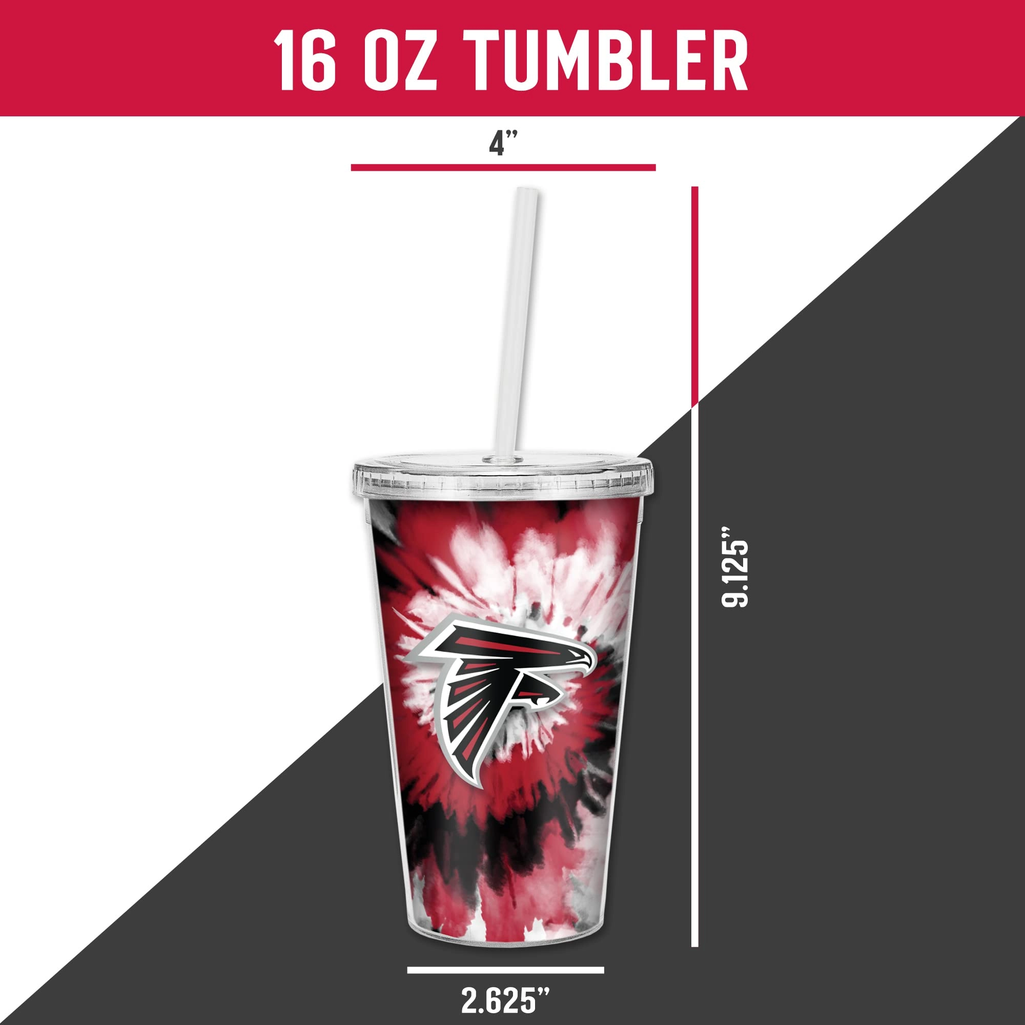 NFL Football Metallic Tie Dye Tumbler - 473ml