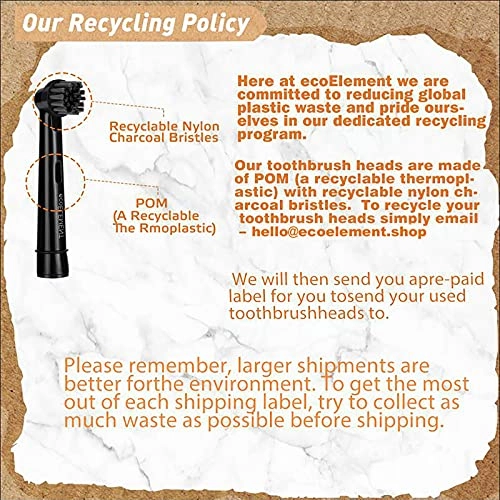 Eco Replacement Toothbrush Heads - 8 piece(s) Black