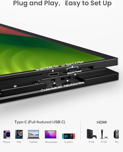 Portable Monitor - 1080P 18.5 Inch