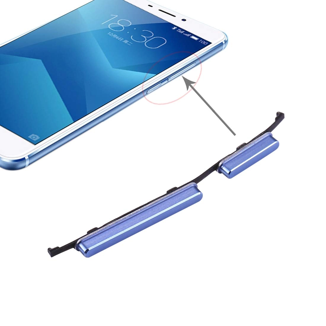 LiyFiai Side Keys for Meizu M5 Note - Blue