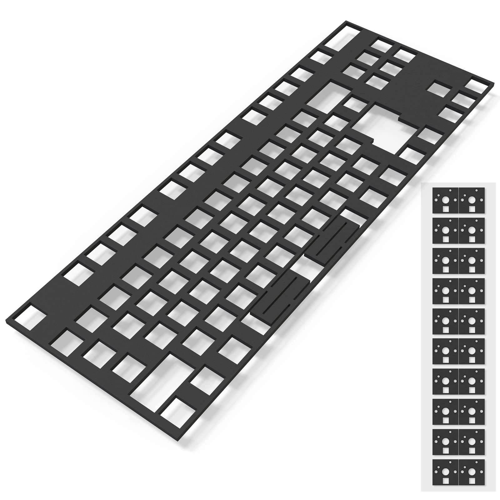 RunJRX PCB Foam - 1pc + Switch Pads - 120pcs + Plastic Prying Bar - 1pc + Tweezers - 1pc