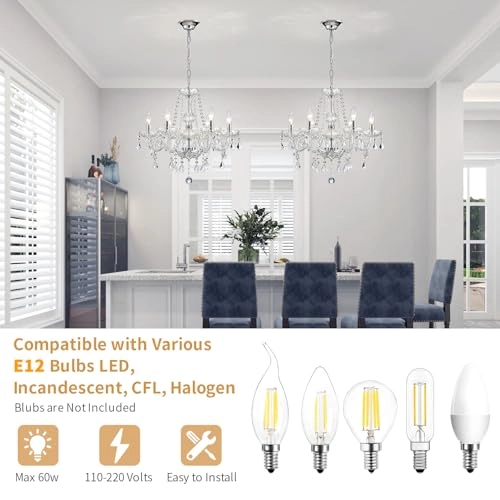 K9 Crystal Chandelier - 6-Lights 27"H 22"W Gold