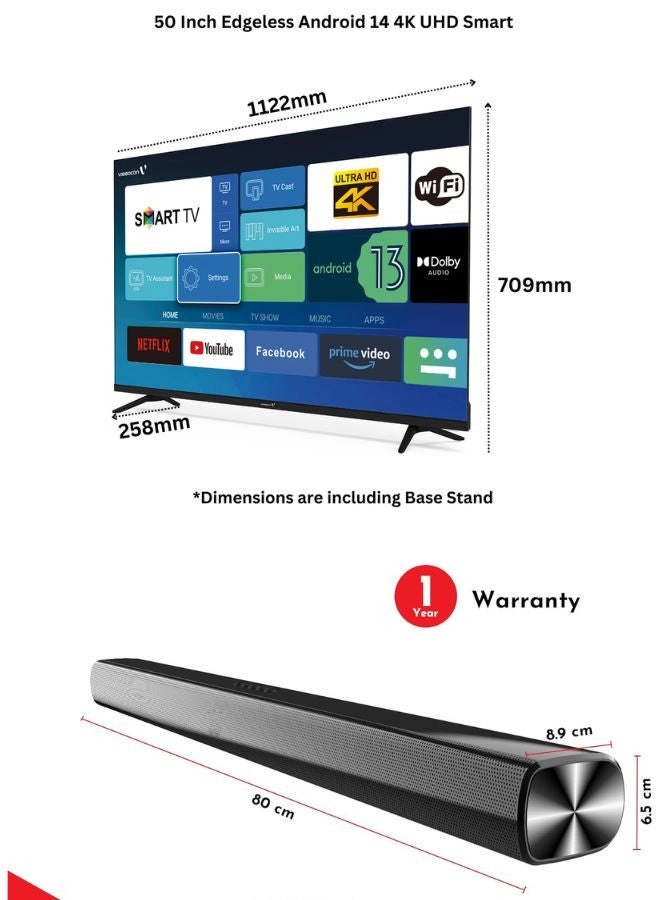 E50EL1100+SOUNDBAR - 50 in