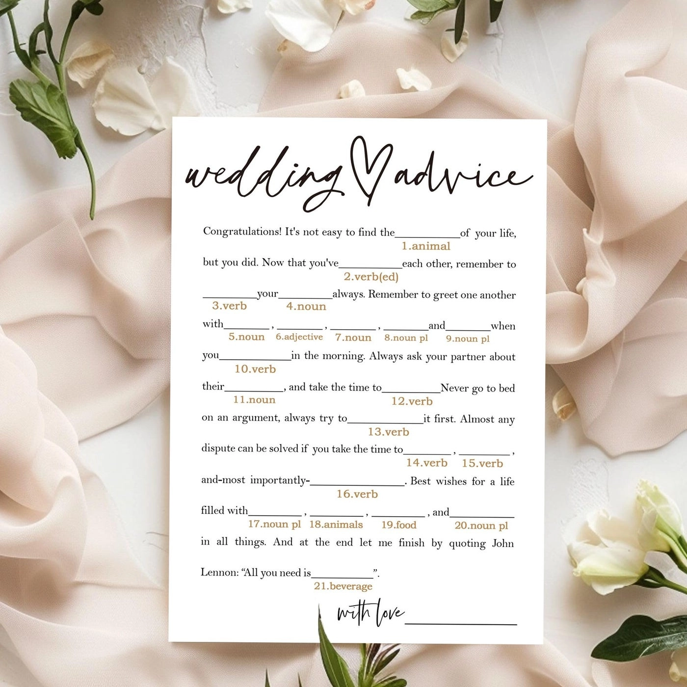 Bridal Shower Bingo - 25 pieces Unisex-Adults