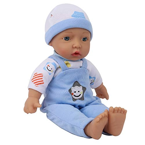 Reborn baby doll - 10 inch Handmade cloth body Blue