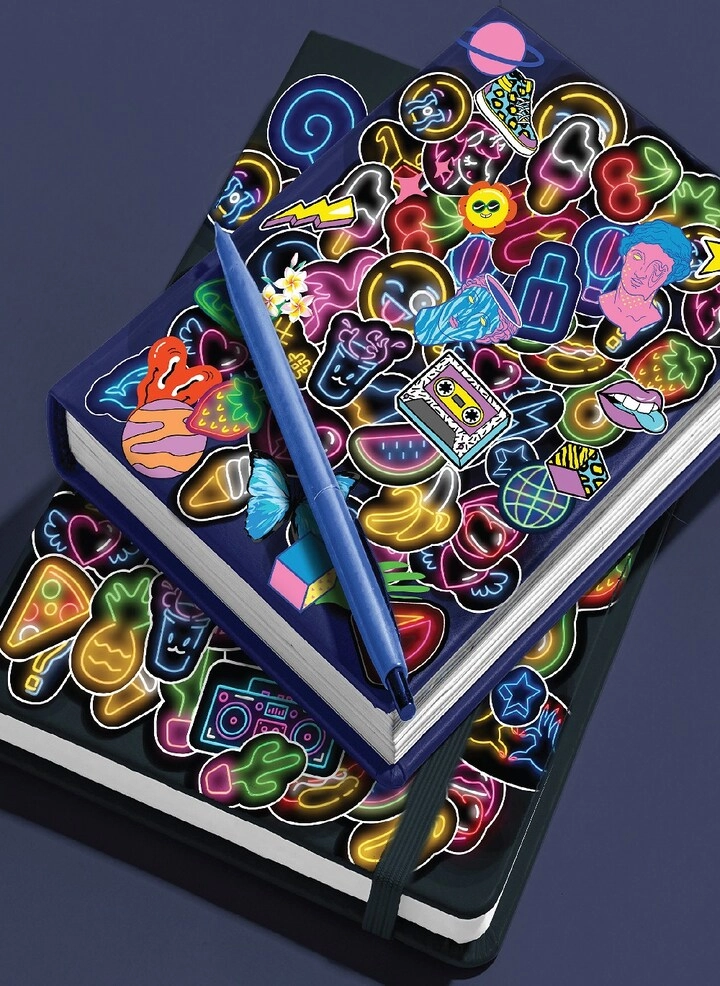 COLOR LAND CHILDRENS TOYS CENTER LLC Kaleidoscope Sticker Book Electric Neon 500 pcs