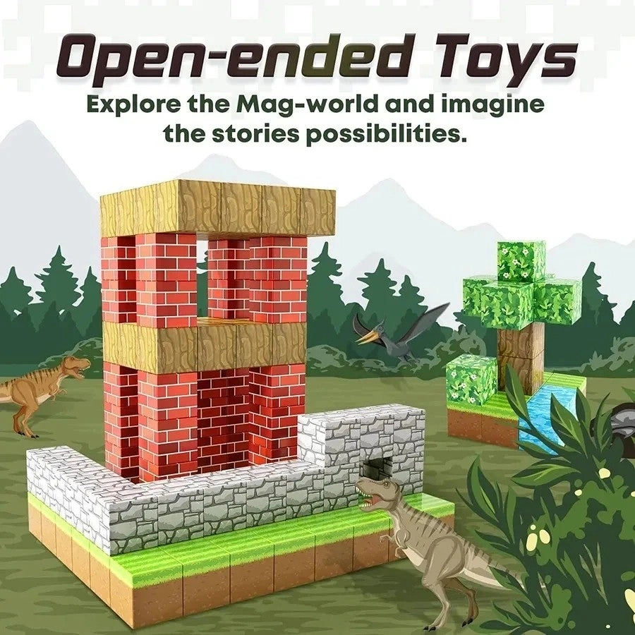 Mini Magnetic Building Blocks - 100 pcs