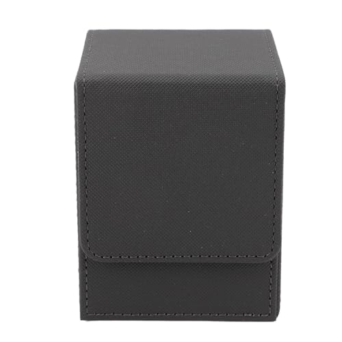 Magnetic Card Box - 100 Cards PU Leather Grey