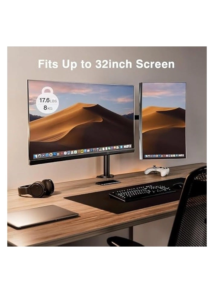 Dual Monitor Desk Mount - 2 32 inch 75x75mm 100x100mm
