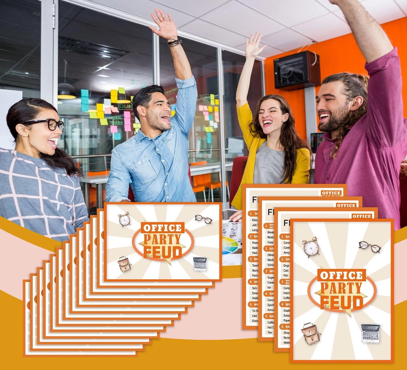 Office Party Feud Game - 18 cards Team Building