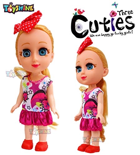 Cuties Doll - Pack of 3 6 Inches Vinyl