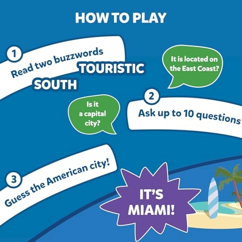 Guess in 10 American Cities - Card Game