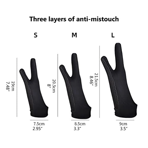 Artist Gloves - M-2PCS black