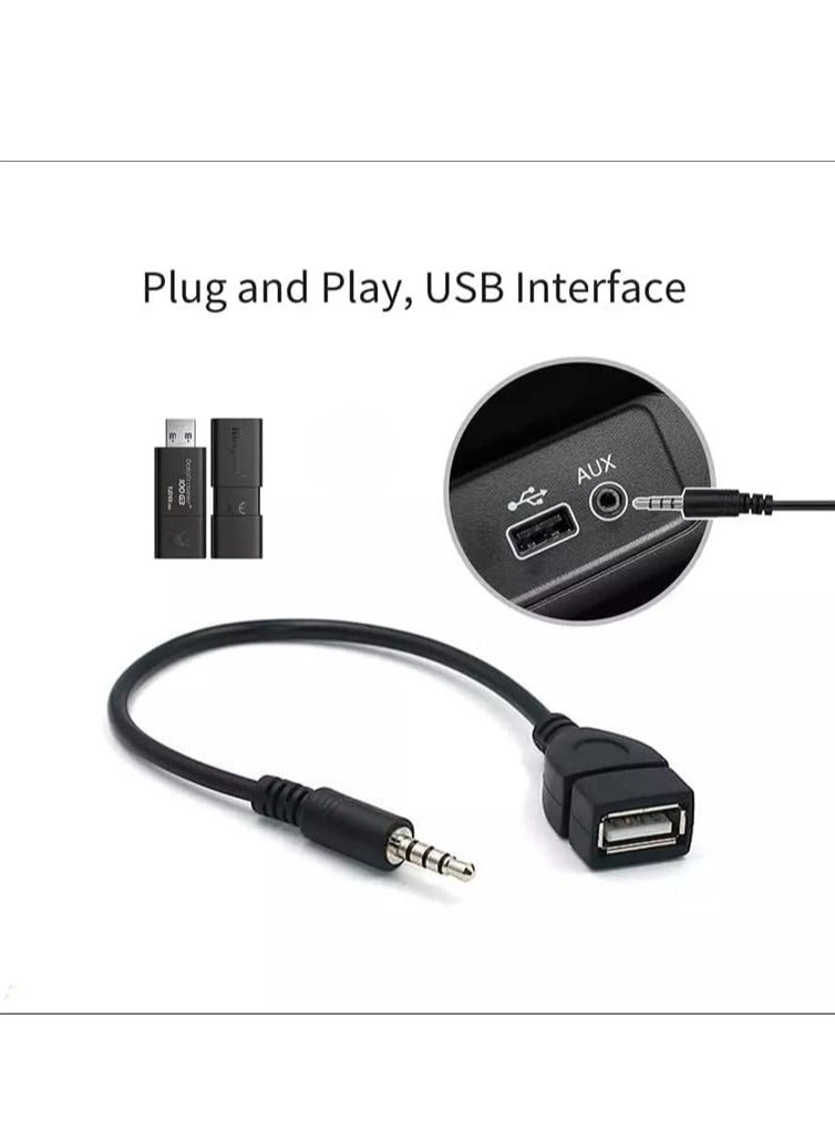 AUX to USB Adapter - 3.5mm Male USB 2.0 Female