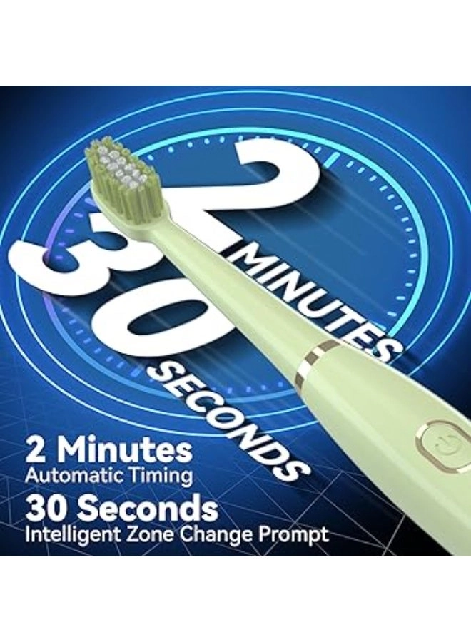 Sonic Electric Toothbrush - 8 Heads 5 Modes Midnight Black