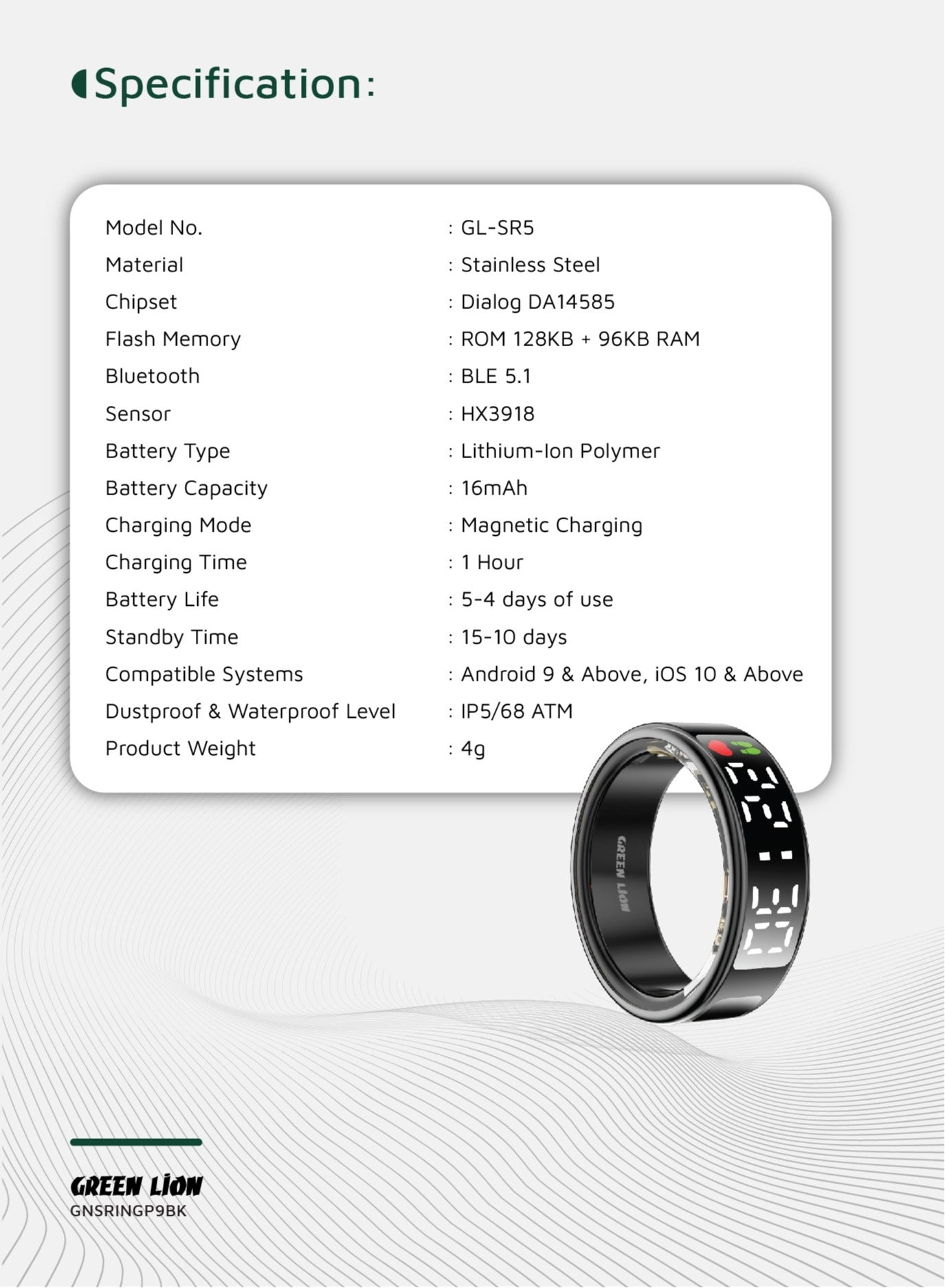 Smart Ring Pro - Digital Display Magnetic Charging Case