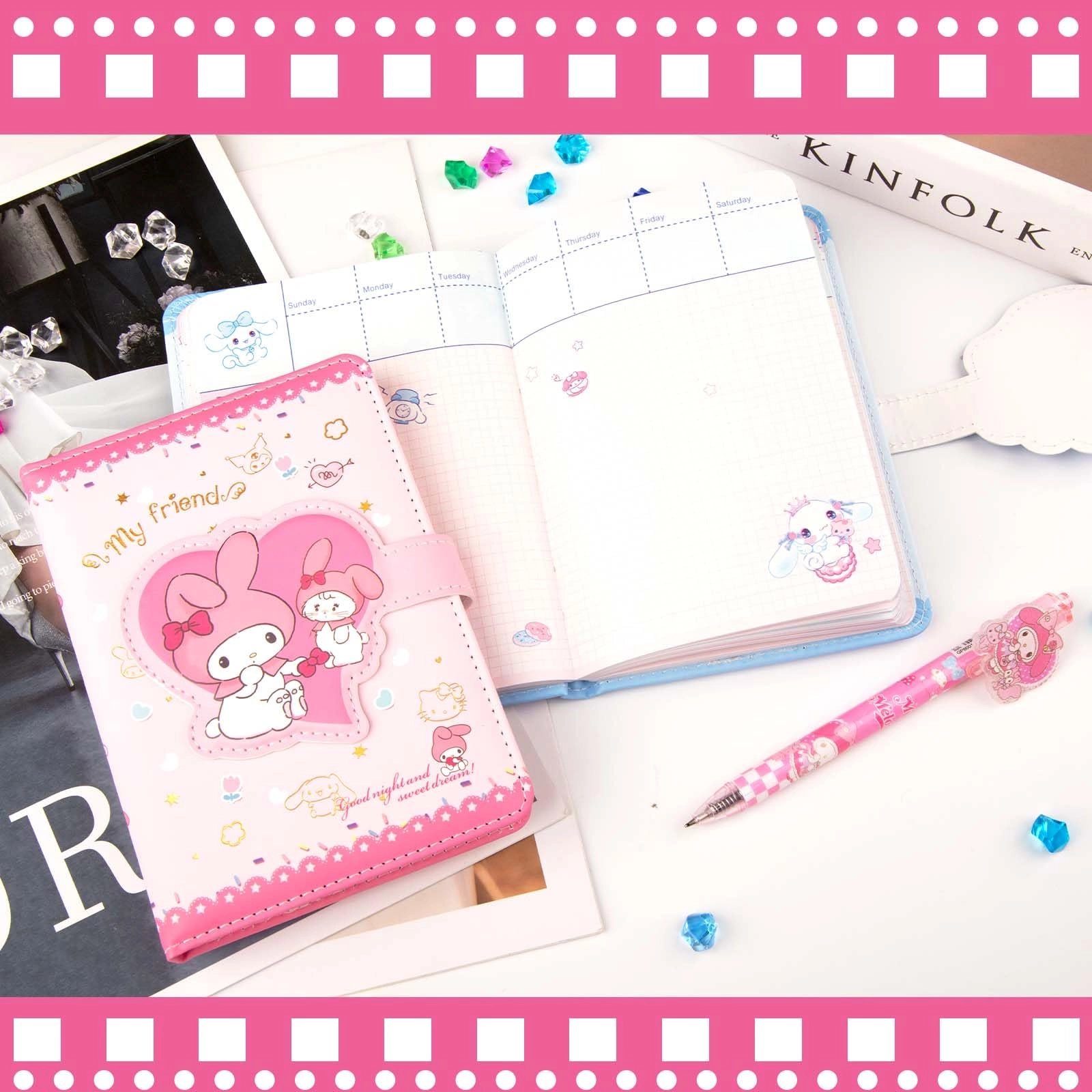 Me-lody Diary Book - PU leather Magnetic Clasp 95 pages